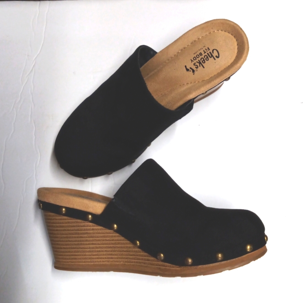 Cheeks Fit Body by Tony Little Platform Wedge Clogs